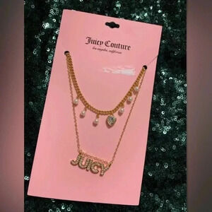 NEW JUICY COUTURE  DOUBLE CHAIN NECKLACE